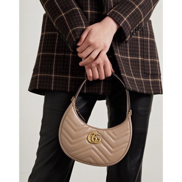 GUCCI Marmont mini quilted leather hobo shoulder bag crossbody bag - Picture 2 of 6